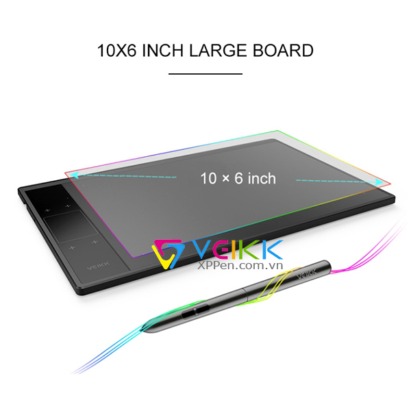 Bảng vẽ đồ họa Veikk A30, bảng vẽ điện tử cảm ứng 10 inch chính hãng