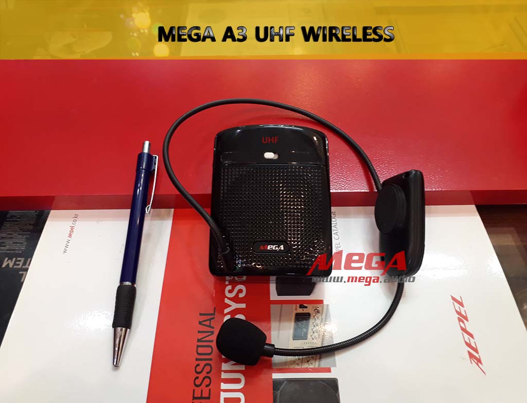 Máy trợ giảng không dây nhỏ gọn MEGA A3 UHF 2019, hàng chính hãng