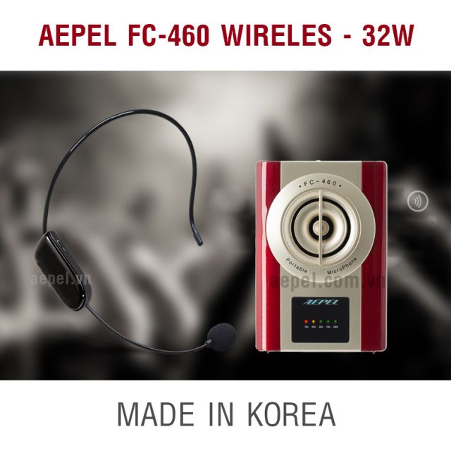 Máy trợ giảng Hàn Quốc AEPEL FC-460 Made in Korea dập in trên thân Loa trợ giảng 32W