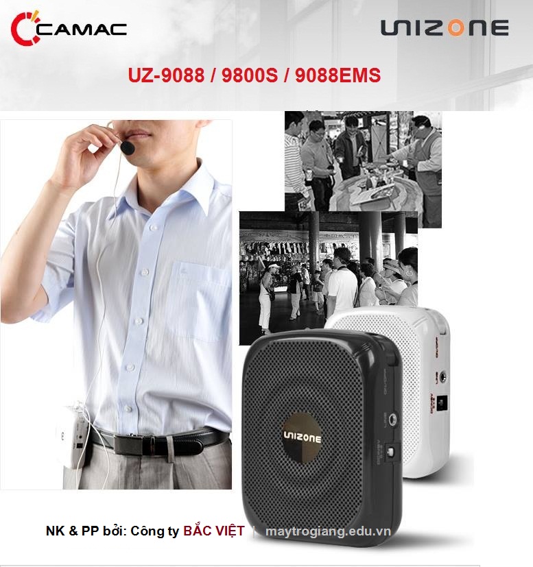 Máy trợ giảng Unizone UZ-9088/9088S/9088EMS Wireless FM Hỗ trợ Micro không dây Bluetooth